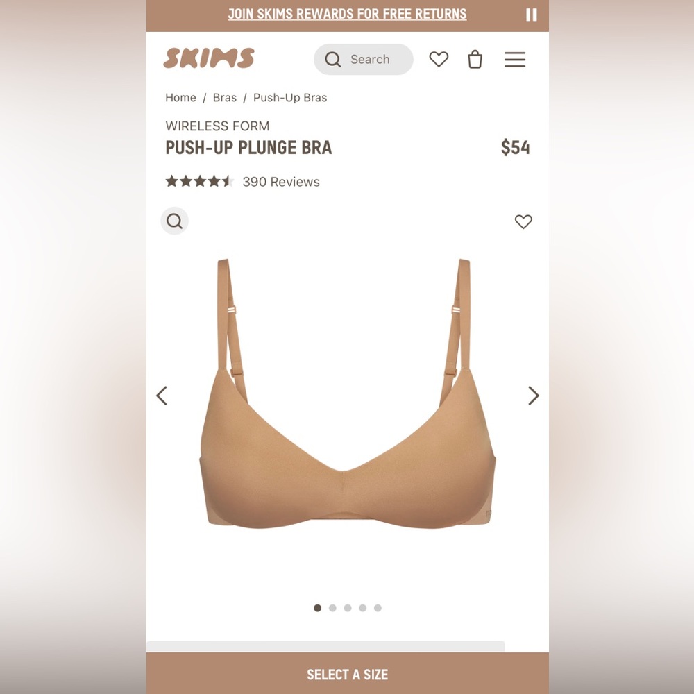Skims Wireless PUSH-UP PLUNGE BRA